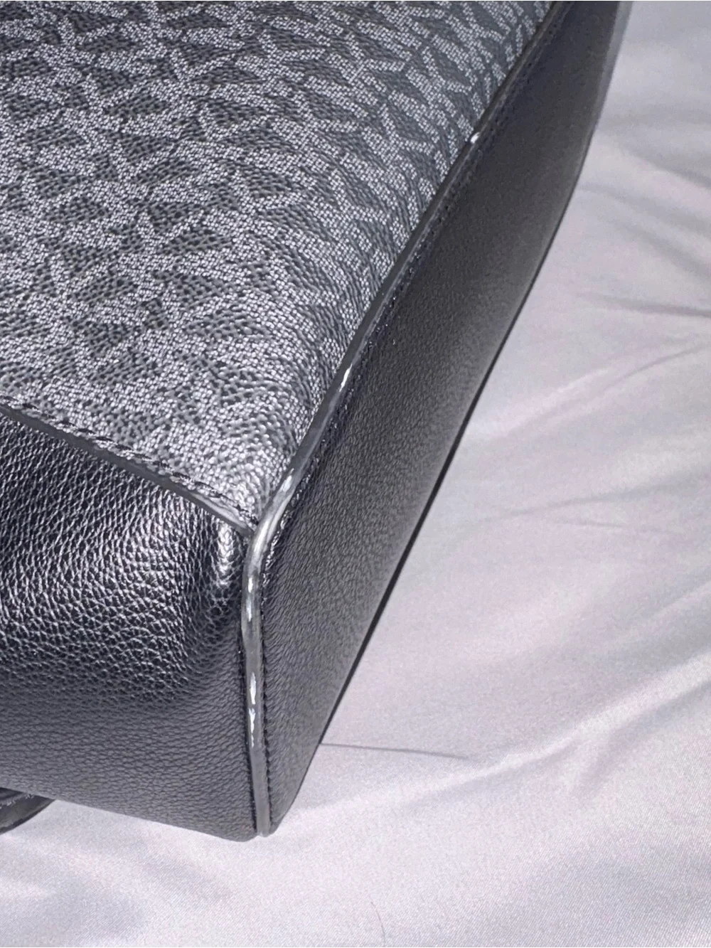 Michael Kors Gray and Black Signature MK Tote